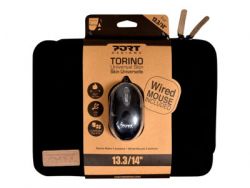 Housse TORINO SKIN BK 13.3"/14" + WIRED USB MOUSE